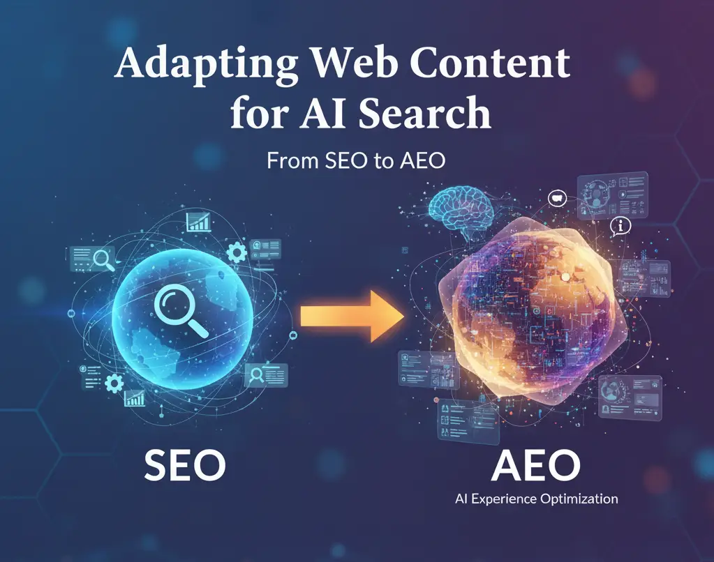 Adapting Web Content for AI Search From SEO to AEO Adapting Web Content for AI Search From SEO to AEO